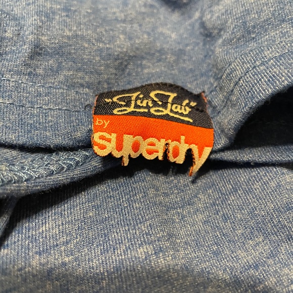 SuperDry “Record Shop” ladies blue tee sz L - Picture 9 of 9